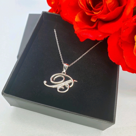 Sterling Silver -  initial Letter Pendant… - Picture 5 of 8